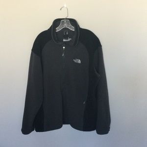 Men’s north face apex black gray full zip fleece L